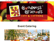 Tablet Screenshot of goodnessgraciouscatering.com